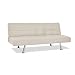 EVERGREENWEB – Sofá cama Clic Clac de tela color beige, sofá cama de 3 plazas de diseño moderno, práctico y cómodo con colchón de espuma – Modelo Brigitte