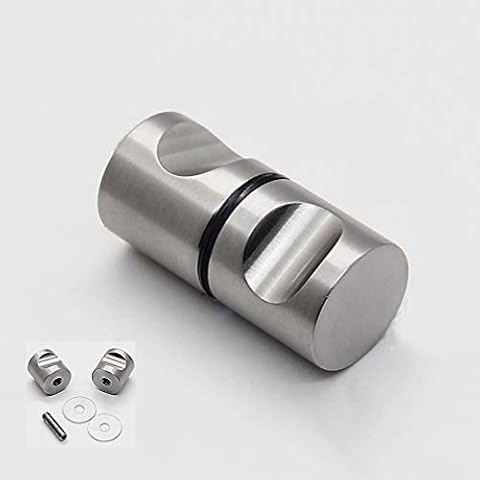 304 Edelstahl Duschtürknopf Duschtürgriff Badezimmer Duschkabine Türgriff Glastür Schrankgriff Dusche Griff Beschläge Türgriff Einzelne/Doppelter Knopf Cover