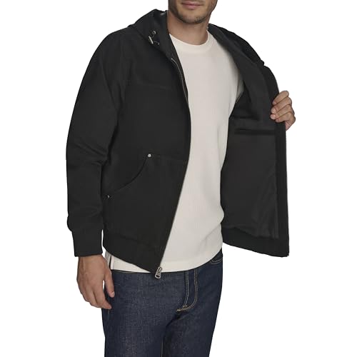 Image of Levi's Men's Workwear Cotton Canvas Hooded Bomber Jacket