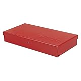 URREA Metal Tool Box - 9.6' x 5' x 1.4' Portable Tool Storage/Organization Box with 24 Gauge Construction & Durable Red Finish - 4725