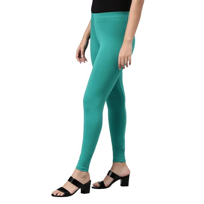 Image of Women Cotton Solid Belt Ankle Length Legging Four Way Lycra Leggings
