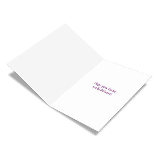 Nobleworks - 1 Funny Easter Card With Envelope - Humor Notecard For Easter (1 Card) - Easter Egg Delivery C1441Eag #TOP1