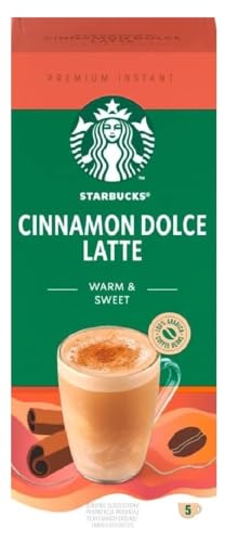 Starbucks Variety Pack Premium Instant Coffee Sachets Flavours inc. White Mocha, Caramel Latte, and Cinnamon Dolce. (Pack of 3, Each Pack 5 Sachets, Total 15 Sachets)