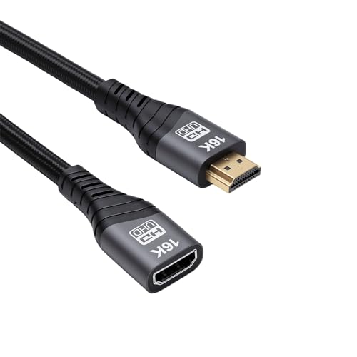 Acogedor 16K HDMI 2.2 �����P�[�u�� �I�X - ���X�A96Gbps�A16K@60Hz 8K@240Hz�A�i�C�����ґg�A1.5m�ATV ���j�^�[ PC �Q�[���R���\�[���p