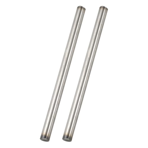 MECCANIXITY 316 Stainless Steel Rod 3/8"(10mm) 7.87"(200mm) Length, Solid Steel Round Bar Metal Shaft Rods Lathe Bar Stock for Industrial DIY Project and Metal Working, Pack of 2