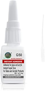 20g Glass Glue, Acrylic Adhesive for bonding Glass to Glass, Acrylic to Acrylic, Glass to Other Materials, Acrylic to Other Materials. Instant Super Glue for Glass and Acrylic Products-Transparent
