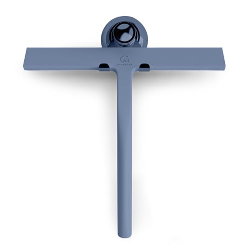 Gütewerk Rascador de Ducha, de Silicona, para baño, mampara de Ducha y Ventana, Accesorio de baño, 23 cm, con Soporte sin taladrar