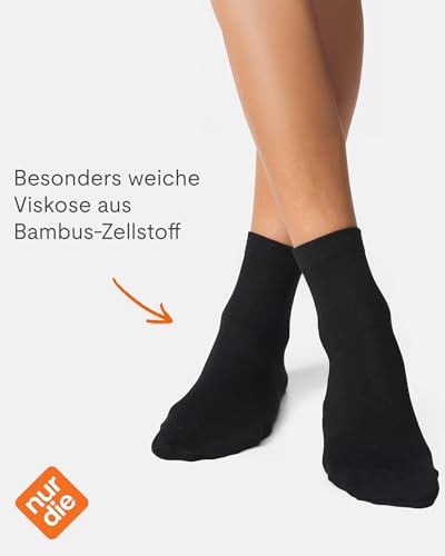 Nur Die Bambus Kurzsocken 2er Pack Damen Kurzschaft Bambussocken Socke weich atmungsaktiv