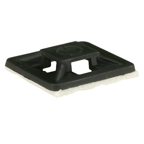 Attache de câble plat adhésif embase de fixation passe-câble mural 100pcs