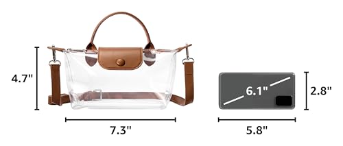 Image of BOSTANTEN Clear Bag for Stadium Approved Crossbody Purse Handbags for Concerts Sports Events
