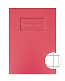 Silvine A4 Exercise Book - Red. Ruled 10mm Squares, 80 Pages [Pack of 10], EX118 - Image 3