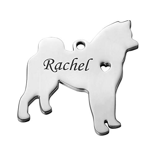 Muzi 1 x Edelstahl-Anhänger mit Akita-Hundemotiv Cover