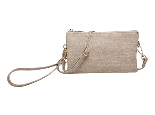 Image of JEN & CO. Riley Small Crossbody Bags Vegan Leather Wristlet Wallets Clutch Purses Shoulder Handbag for Women