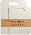 Wood Fiber Cutting Board Set of 2, Dishwasher Safe, Non-Toxic Cutting Board for Kitchen, BPA Free, Non-Slip, Non-Porous Composite Chopping Board for Meat Vegetable Fruit - Oatmeal