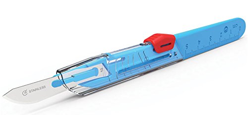 GIMA - Sterile Einweg-Skalpelle, mit Sicherheitssystem, Nr. 22, 10er-Pack, 27076
