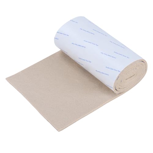 Felt Furniture Pads Non Slip Self Adhesive Cuttable Felt Tape Beige Heavy Duty Felts Strip Roll for Protecting Hardwood Floors Chair Wall Protector (40 x 5 x 0.12 Inch)