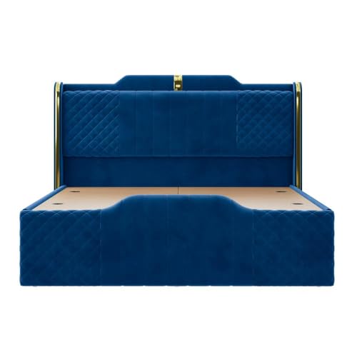 Image of Wakefit Velura Queen Size Storage Upholstered Bed