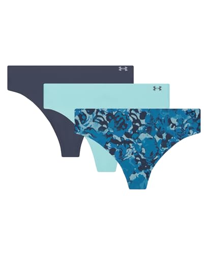 Image of Under Armour Women's 3-pack Pure Stretch No Show Thong Underwear, All-day Comfort & Ultra-soft Fit