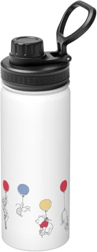水筒 500ml 18oz くまのプーさん 軽量 ステンレスボトル ハンドル付き 真空断熱 保温 保冷 スポーツボトル 直飲み 漏れない お手入れ簡単 大人 子供用 贈り物 ギフト