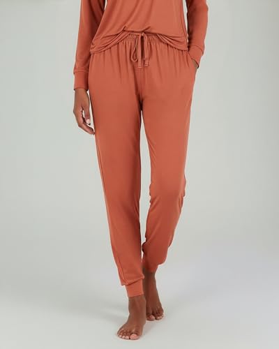 Image of Real Essentials 2 Pack: Women's Soft Long Sleeve Sleep Set - Comfortable Lounge Pull Over Hoodie and Henley Jogger