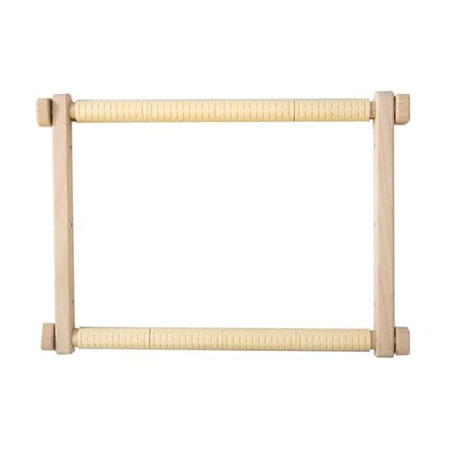 Support à broder Elbe en bois réglable marron 40x56 cm avec ou sans fil
