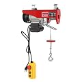 Electric Winch, Electric Lift, Electric Hoist, 110V Electric Hoist with Remote Control & Single/Double Slings for Lifting in Factories, Warehouses, Construction Site, Mine Filed (1763LBS)