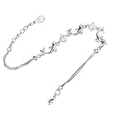 Ipetboom Pulsera Ajustable de Delfín Cristal y Baño de Plata, Talla Única para Mujer, Diseño Juvenil y Versátil para Uso Diario y Obsequio de Cumpleaños, Joyería Elegante y Ligera