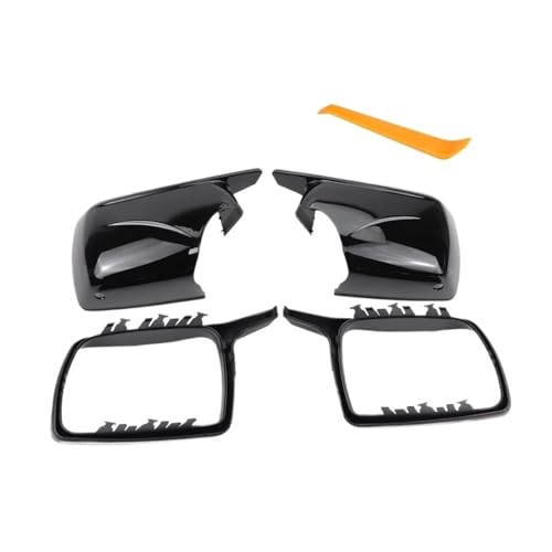 Couvercle rétroviseur auto X5 E53 résistant aux UV plastique noir - 2