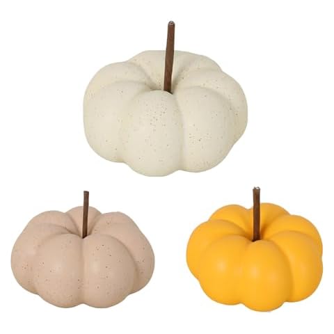 3PCS Charming Pumpkin Shaped Ceramic Decor Perfect Fall Accent for Living Room Cabinet Unique Home Decoration for Seasonal Style Cover