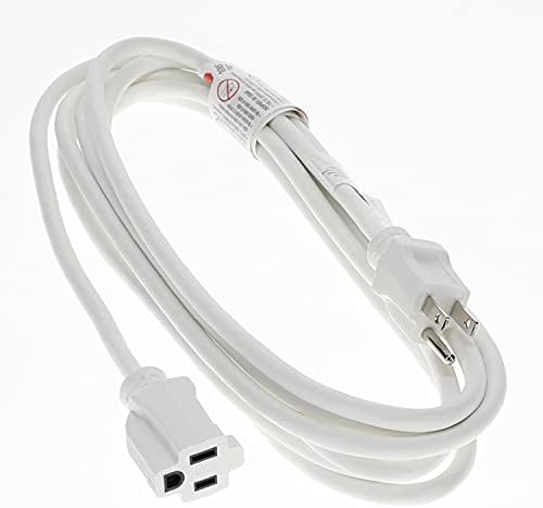 Clear Power 15 Ft Extension Cord - 2-Pack, 16/3 SJTW, Indoor/Outdoor, White, 3 Prong Grounded