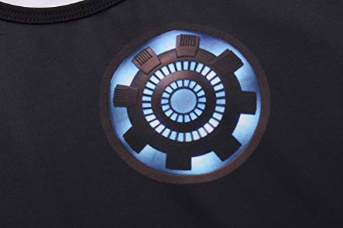 Red Plume Men's Muscle Tank Top Sleeveless T-Shirts Baselayer Tees Cool Dry Compression Shirts Running Sports Vest (Steel, L) #TOP4