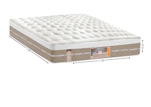Colchao Casal Castor Silver Star Mola Pocket Air One Face 138X188X032