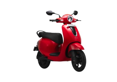Chetak C2501 by Bajaj Auto High Speed Electric Scooter with charger - Racing Red - Ex-Showroom