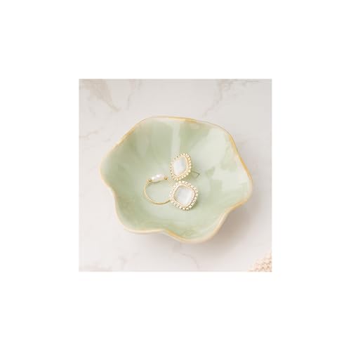 Mecaikru Ceramic Trinket Dish, Ring Tray, Decorative Jewelry Dish for