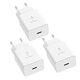 3er Pack USB C Ladegerät für Samsung, 15W Type-C Netzteil Schnellladegerät, PD Ladeadapter mit Schnellladefunktion für Samsung Galaxy S23 S22 S21 S20 FE S10 S9 S8,Z Fold 3,Note8 & A-Serie Handys