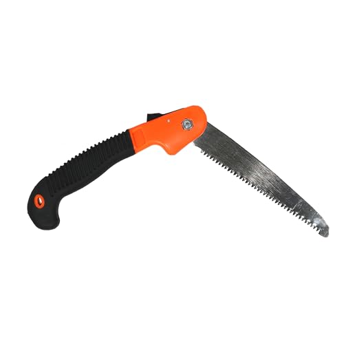 Image of Foldable Pruning Saw for Trees 40 cm Folding Hand Saw with Safety Lock Branch Cutting Saw for Garden, Wood, Bamboo & Tree Pruning Anti-Slip Ergonomic Handle Portable Camping Saw