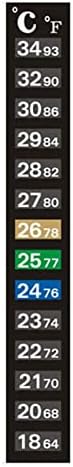 WAGA Digital Temperature Sticker, Adhesive Thermometer Strip Aquarium Thermometer Sticker, Temperature Thermometer Strips in Degree Fahrenheit and Celsius Display for Fish Tank and Aquarium
