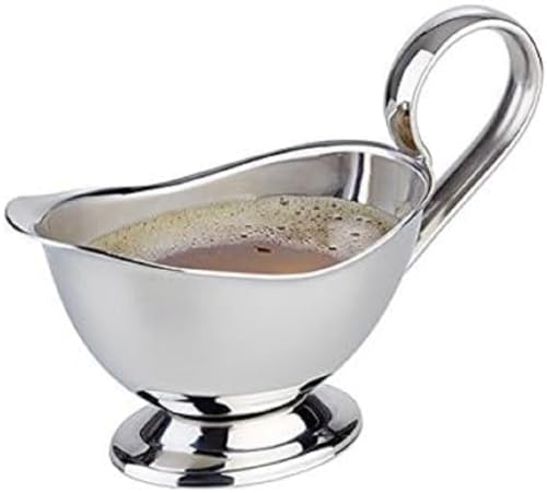 APS sauce boat - acciaio inossidabile, altamente lucidato, qualità extra pesante - dimensioni: 6 x 13 cm, altezza: 9 cm, volume: 75 ml