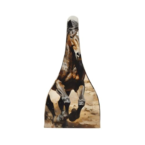 Western Horse Print Newborn Baby Hat, Soft Top Knotted Beanie Cap, Cute Infant Headwear for 0-6 Months Welcome Party Black2