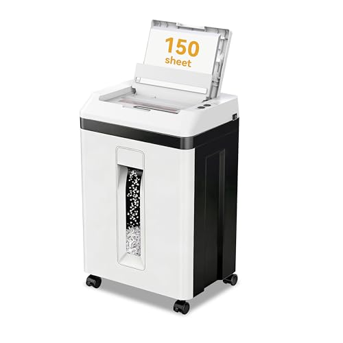 QUIETLEMON 150 Sheet Paper Shredder Heavy Duty, P5 Security Level,