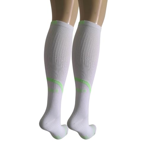 03 Pares Meias Femininas Compressivas Selene Compressão Cano Longo Alto Corrida Caminhada Ciclismo E