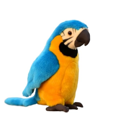 Peluche Perroquet Ara bleu pour créer une ambiance jungle dans une chambre d'enfant
