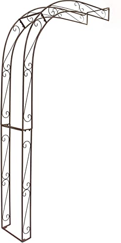 Dekoleidenschaft Rankhilfe Halbbogen aus Metall in Rost-Optik, Rankhilfe, Pergola, Rankbogen, Halb-Rosenbogen, Wandbogen halbrund, Metallbogen, Spalier Dekoleidenschaft Rankhilfe Halbbogen aus Metall in Rost-Optik, Rankhilfe, Pergola, Rankbogen, Halb-Rosenbogen, Wandbogen halbrund, Metallbogen, Spalier