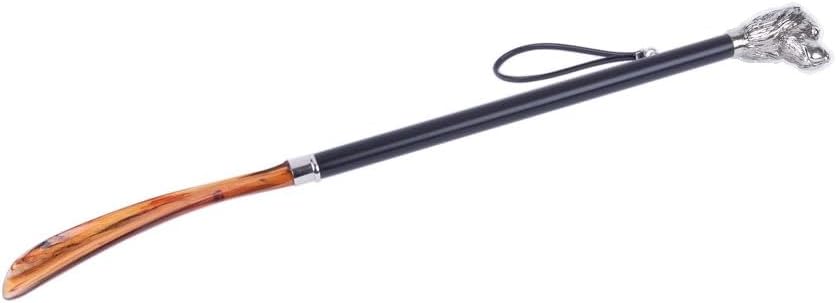 FootFitter Deluxe Shoe Horn with Nickel Plated Handle, Premium Extra Long Shoehorn for Easy Use & Heel Relief (Made in Italy)