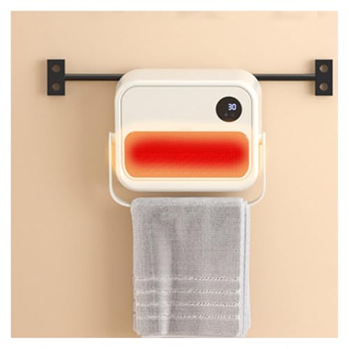 Calefactor Baño Pared 2000 W, 2 niveles de calor, IPX4, Calefactor Pared Baño Distancia/Pantalla para Dormitorio Baño Oficina