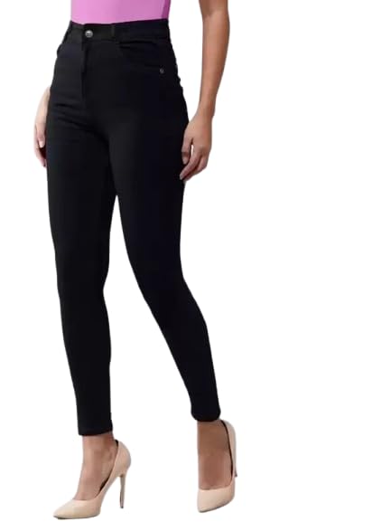 Image of Women Jeans Slim Fit Mid-Rise Clean Look Stretchable Jeans