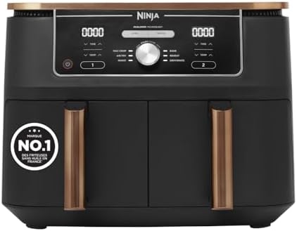 Ninja Foodi MAX Dual Zone Air Fryer, Friteuse sans huile, 2 tiroirs, ...