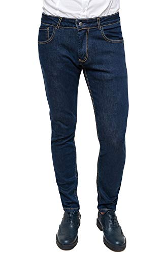 Jeans ajusté homme Evoga bleu foncé vêtement italien taille 54