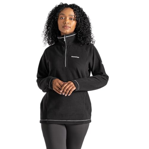 Craghoppers Womens Miska Half-Zip Polar Fleece Pullover, Black, 10
