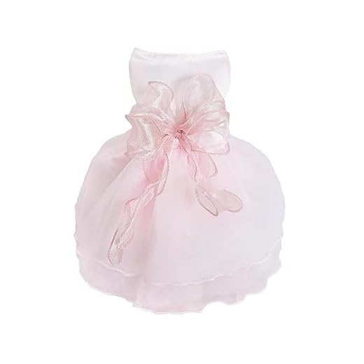 Vestido de Perro Falda de Perrito de Lujo Ropa de Perro Vestidos de Princesa Vestidos de Perrito de Verano Trajes de Perro Vestidos de Boda de Perro Vestido de Noche con Lazo para(XS, Rosa)